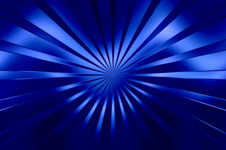 Abstract blue background with radial rays. Vector illustration. Eps 10.の写真素材