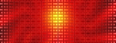 Abstract red background with squares. 3d rendering, 3d illustration.の写真素材