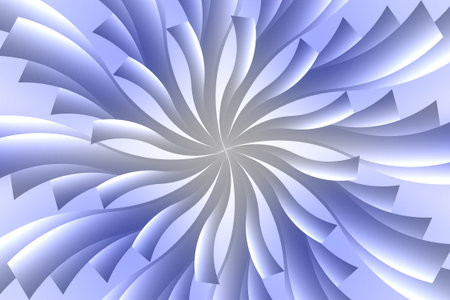Abstract blue background with a spiral in the center. 3d renderingの写真素材