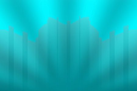 Abstract background with skyscrapers in blue colors. Vector illustration.の写真素材