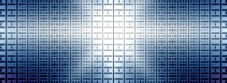 Abstract blue background with squares. 3d rendering, 3d illustration.の写真素材