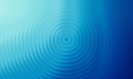 Abstract blue background with concentric circles. 3d rendering, 3d illustration.の写真素材