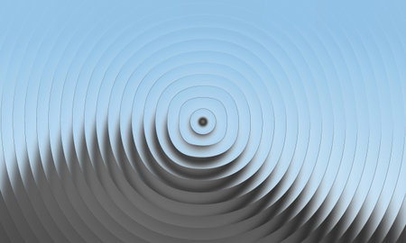 Abstract background of concentric circles. 3d rendering, 3d illustration.の写真素材