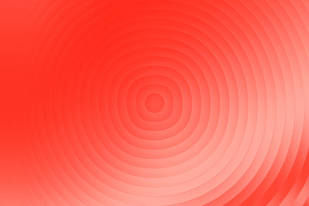 Abstract background with concentric circles in red colors. Vector illustration.の写真素材