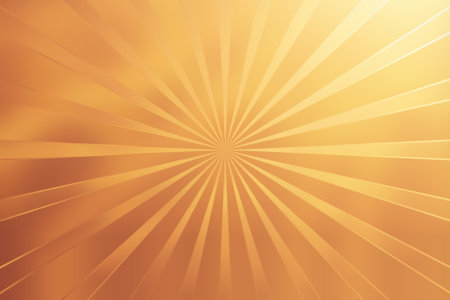 abstract gold background with rays and bokeh, vector illustrationの写真素材