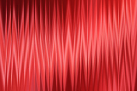 Red curtain background. Realistic vector illustration of red curtain background.の写真素材