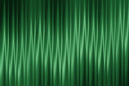 Green curtain background. Realistic vector illustration. Cinema or theater curtain.の写真素材