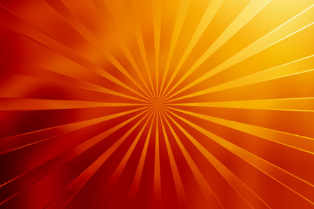 abstract orange background with rays of light. Vector Illustration.の写真素材