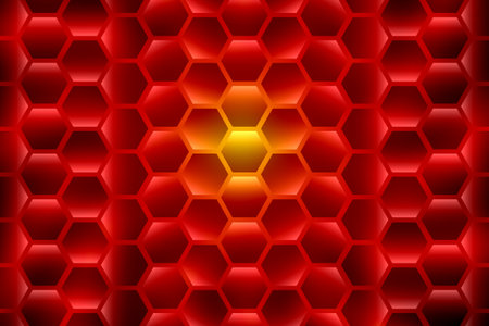 Hexagon background. Vector illustration. Eps 10. Red color.の写真素材