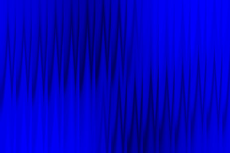 Blue curtain with some folds, 3d rendering, computer digital drawingの写真素材