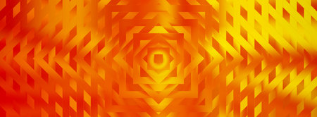 Abstract background with geometric pattern in orange and yellow colors. Vector illustrationの写真素材