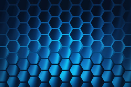 Abstract blue hexagon background. Vector illustration for your design. Eps 10の写真素材