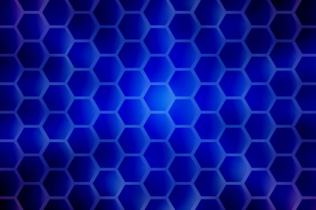 Abstract blue background with hexagons. Vector illustration. Eps 10.の写真素材