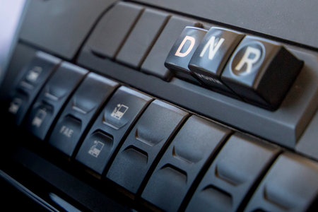 Close-up of dvd player buttons on a modern car.の写真素材