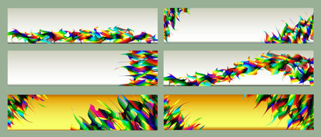 Set of colorful banners  templates, abstract backgroundsのイラスト素材