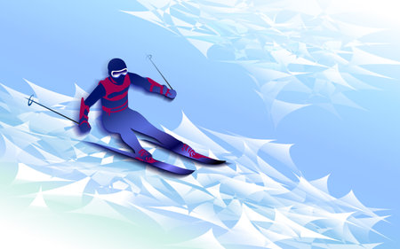 Winter sports background.のイラスト素材