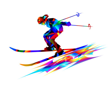 Extreme winter sport skiing snowboarding backgroundのイラスト素材