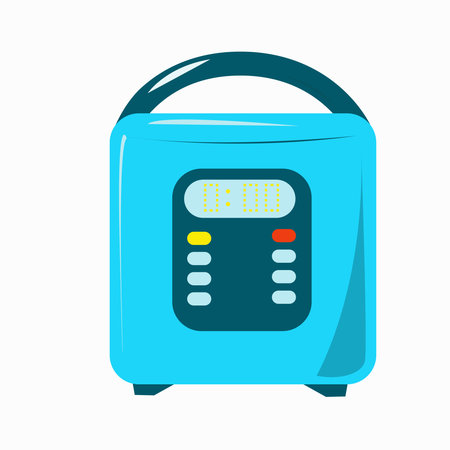 Kitchen slow cooker for cooking. Isolated element on a white background.のイラスト素材