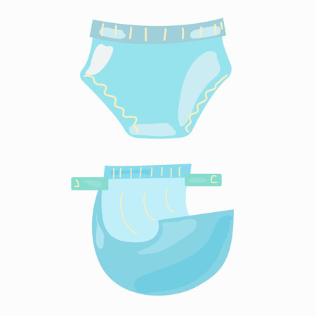 Diaper and panties for newbornsのイラスト素材