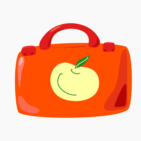 Box for breakfast or lunch or snack. Isolated element on a white background.のイラスト素材