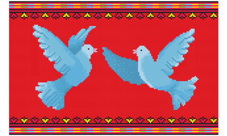 dove patternのイラスト素材