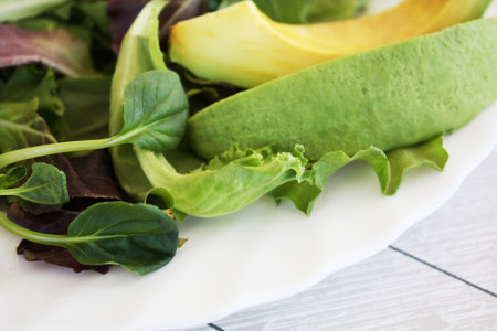 Salad with avocadoの写真素材