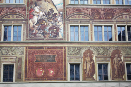 Building in Schwyz in Switzerlandの写真素材