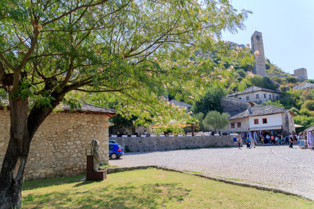 POCITELJ, BOSNIA HERZEGOVINA - 2017 AUGUST 16.PoÄitelj is historic village and beautifully preserved 15th century Pocitelj is a great stop right off one of the main roads leading up to Mostar.のeditorial素材
