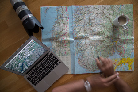 ULSTEINVIK, NORWAY - 2019 JULY. How to plan a travel photography trip.