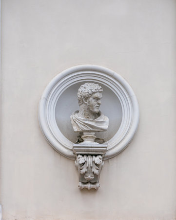 VILNIUS, LITHUANIA - 2020 MARCH 07. One of many sculptures in the city of Vilnius.の写真素材