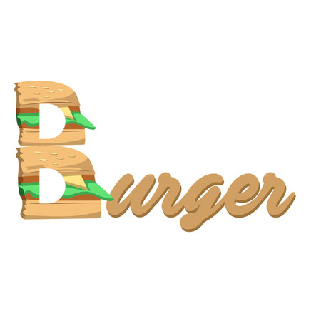 Typhograpy Burgerのイラスト素材