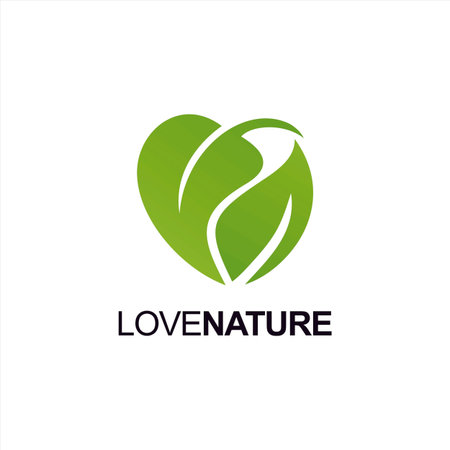 Nature Love Logo Template Designのイラスト素材
