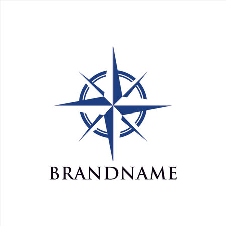 logo design of compass adventure for outdoor, travel, tour, navigation, and explorationのイラスト素材