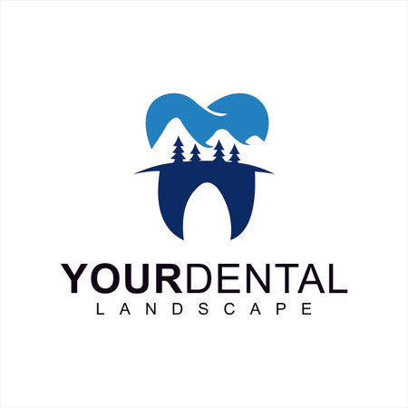 outdoor dental health logo vector iconのイラスト素材