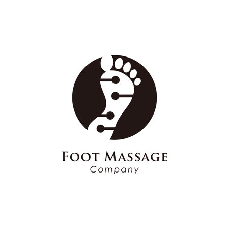 Foot Massage Logo Template Design Vector, Emblem, Design Concept, Creative Symbol, Iconのイラスト素材