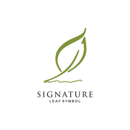 Minimalist Quill Pen Signature logo design inspirationのイラスト素材