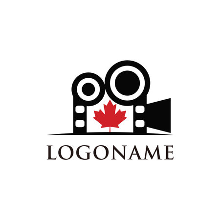 cannadian film maker / vlog logo design inspirationのイラスト素材
