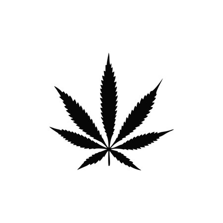 Canabis marijuana icon vector logoのイラスト素材