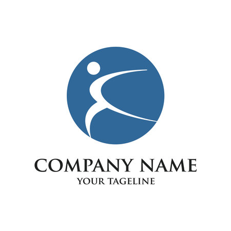 ilustration logo man of wingのイラスト素材