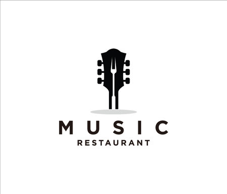 BBQ Grill Guitar Live Music Concert on Bar Cafe Restaurantのイラスト素材