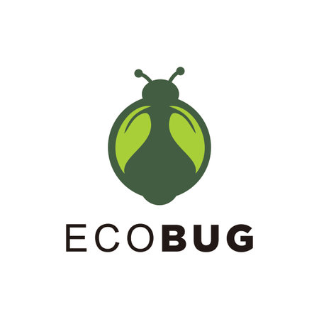 leaves bug logo templateのイラスト素材