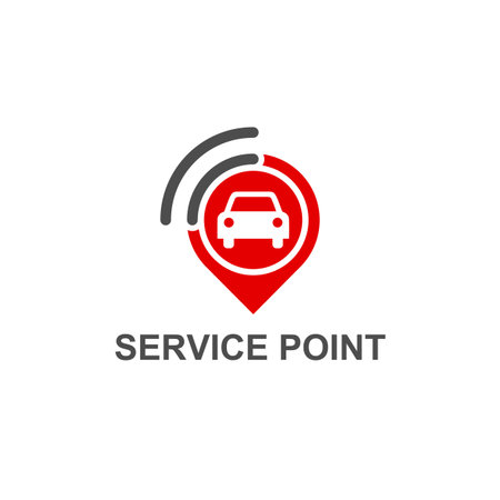 Design Point Car Workshop icon templateのイラスト素材