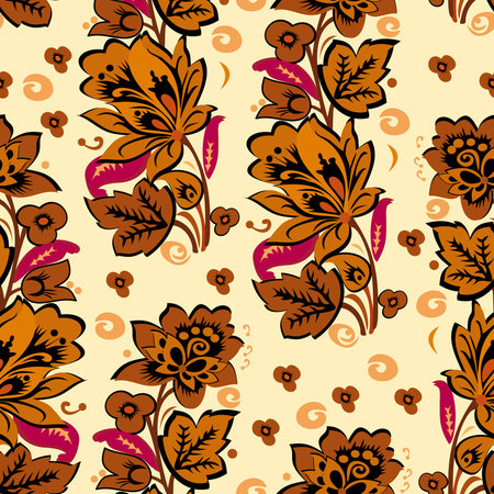 Seamless floral backgroundのイラスト素材