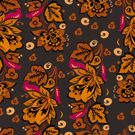 Seamless floral backgroundのイラスト素材