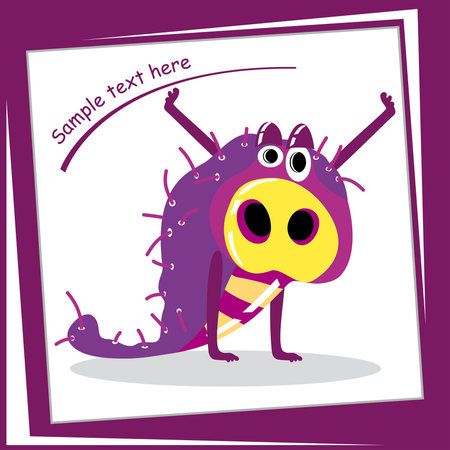 Colorful monster on white backgroundのイラスト素材