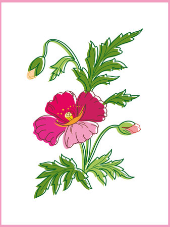 Card with beautiful flowerのイラスト素材