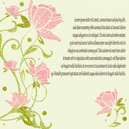 Stylish floral backgroundのイラスト素材