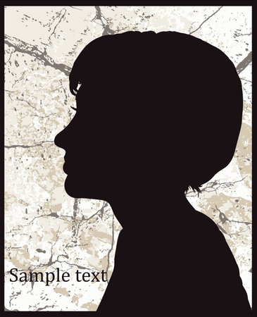 beautiful woman silhouetteのイラスト素材