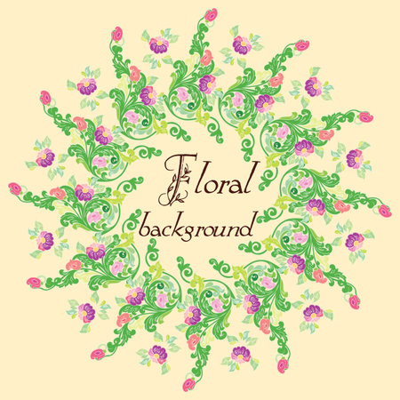 Floral background, greeting cardのイラスト素材