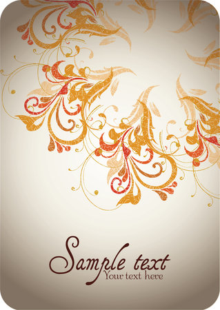 Vintage card design for greeting card, invitation, menu, cover on black backgroundのイラスト素材